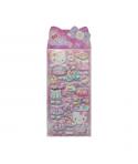 Comansi Pegatinas en Relieve Hello Kitty 10 x 25 cm - 4 Modelos Surtidos - Efecto 3D - Estilo Kawaii