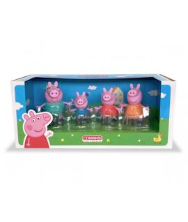 Comansi Set Peppa Pig Family 4 Figuras - Diseño Infantil - Regalo Niños - Peppa Pig, George, Mommy Pig y Daddy Pig