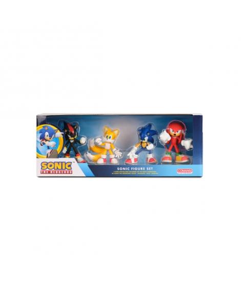 Comansi Set Sonic Clásico 4 Figuras  - Sonic, Tails, Knuckles, Shadow - Coleccionable - Regalo Gamer