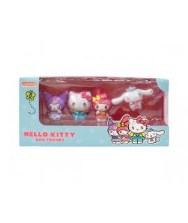 Comansi Set Hello Kitty & Friends Colección Completa - 4 Figuras - Diseño Kawaii - Hello Kitty, My Melody, Kuromi y Cinnamoroll