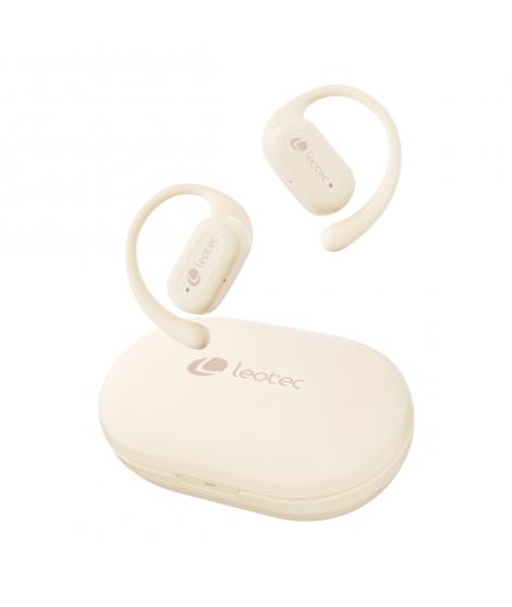 Leotec Open Air Zenith Sport Auriculares Bluetooth 5.4 - Estuche de Carga - 30h Autonomia - Color Blanco