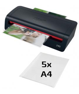 GBC 240 Home Office A4 Plastificadora - Calentamiento en 2 Minutos - Desde Documentos de Identidad hasta Documentos A4 - Compati