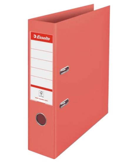 Esselte Colour'Breeze Archivador de Palanca A4 - Lomo 75mm - Ollao y Rado - Capacidad para 500 Hojas - Color Coral