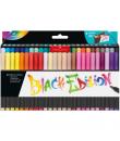 Faber-Castell Black Edition Pack de 50 Rotuladores Punta Pincel - Tinta a Base de Colorantes Alimentarios - Colores Surtidos