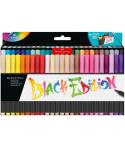 Faber-Castell Black Edition Pack de 50 Rotuladores Punta Pincel - Tinta a Base de Colorantes Alimentarios - Colores Surtidos