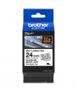 Brother TZeSL251 Cinta Autolaminada Original - Texto Negro sobre Fondo Blanco - Ancho 24mm x 8 metros