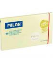 Milan Bloc de 90 Notas Super Adhesivas - Removibles - Mayor Permanencia - 76mm x 127mm - Color Amarillo Pastel