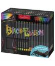 Faber-Castell Black Edition Pack Enrollable de 72 Lapices de Colores - Mina Supersuave - Madera Negra - Ideales para Dibujo sobr