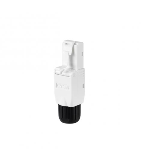 Nanocable Pack de 10 Conectores RJ45 8 Hilos Cat.6A - Auto Crimpable Sin Herramientas - Color Blanco