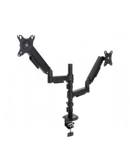 Tooq Soporte de Mesa con Brazos Articulados para 2 Monitores de 17"-32" - Regulable en Altura, Giratorio e Inclinable - Gestion 