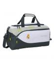 Safta Real Madrid Equipacion 25/26 Bolsa Deporte - Asa de Mano - Bandolera Ajustable y Extraible - 50x25x25cm - Color Blanco/Neg