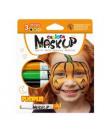 Carioca Mask Up Pumpkin Pack de 3 Colores para la Piel - Colores Brillantes - Lavables - Base Agua - Incluye Dos Tutoriales Paso