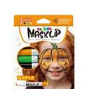 Carioca Mask Up Pumpkin Pack de 3 Colores para la Piel - Colores Brillantes - Lavables - Base Agua - Incluye Dos Tutoriales Paso
