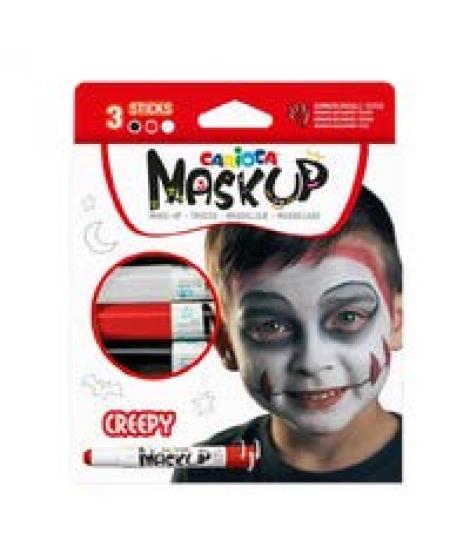Carioca Mask Up Creepy Pack de 3 Colores para la Piel - Colores Brillantes - Lavables - Base Agua - Incluye Dos Tutoriales Paso 