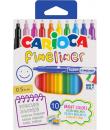 Carioca Fineliner Pack de 10 Rotuladores - Punta Blanca de Acetal 0.5mm - Colores Surtidos