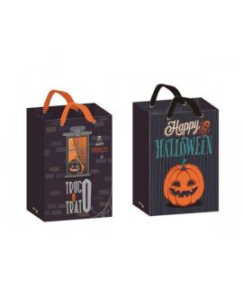Bismark Bolsa de Papel Halloween - Asas de Lazo - 2 Diseños Aleatorios