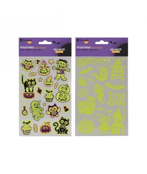 Bismark Glow in the Dark Pack con Pegatinas para Halloween - Brillan en la Oscuridad - Autoadhesivas - 2 Diseños Aleatorios