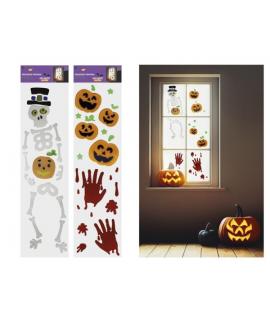 Bismark Pack con Pegatinas de Halloween para Ventanas - Pegatinas de Silicona - 2 Diseños Aleatorios