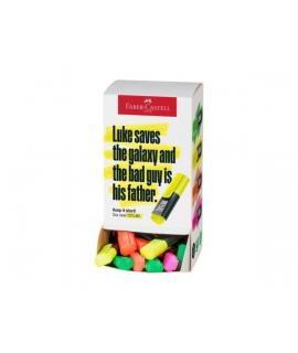 Faber-Castell TXTLNR Expositor con 60 Marcadores Fluorescentes - Punta Biselada - Trazo entre 1, 2 y 5 mm - Tinta con Base de Ag