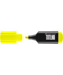 Faber-Castell TXTLNR Marcador Fluorescente - Punta Biselada - Trazo entre 1, 2 y 5 mm - Tinta con Base de Agua - Color Amarillo