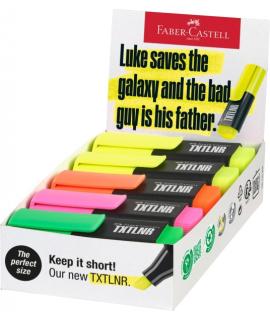 Faber-Castell TXTLNR Caja de 10 Marcadores Fluorescentes - Punta Biselada - Trazo entre 1, 2 y 5 mm - Tinta con Base de Agua - C