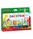 Alpino Dacstrix Pack de 12 Ceras Semiblandas de Colores - Forma Triangular - Mezclables - No Manchan - Colores Surtidos