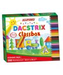 Alpino Dacstrix Economy Pack de 288 Ceras Semiblandas de Colores - Forma Triangular - Mezclables - No Manchan - Colores Surtidos