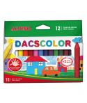 Alpino Dacscolor Pack de 12 Ceras Semiblandas de Colores - Mezclables - No Manchan - Colores Surtidos
