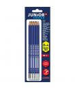 Alpino Junior Blister de 12 Lapices de Grafito HB con Goma - Espacio para el Nombre