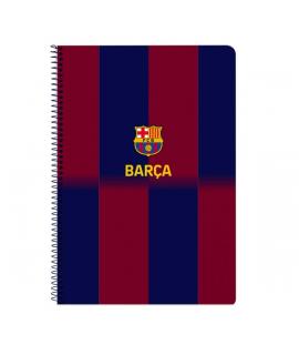 Safta F.C.Barcelona Cuaderno Espiral - Tapas Duras - 80 Hojas A4 con Cuadriculada 4X4mm - Formato Folio - 21.5x31x1cm - Color Ro