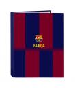 Safta F.C.Barcelona Carpeta de 4 Anillas - Tapas Duras Forradas - Lomo de 40mm - Formato Folio - 26.5x33x4cm - Color Rojo y Azul
