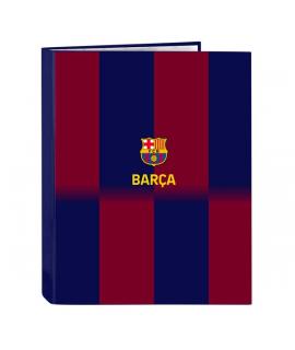Safta F.C.Barcelona Carpeta de 4 Anillas - Tapas Duras Forradas - Lomo de 40mm - Formato Folio - 26.5x33x4cm - Color Rojo y Azul