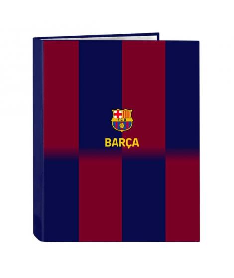 Safta F.C.Barcelona Carpeta de 4 Anillas - Tapas Duras Forradas - Lomo de 40mm - Formato Folio - 26.5x33x4cm - Color Rojo y Azul