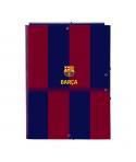 Safta F.C.Barcelona Carpeta 3 Solapas - Tapas Duras Forradas - Cierre con Gomas Elasticas - Formato Folio - 26x33.5x2.5cm - Colo