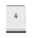 Safta Real Madrid Carpeta 3 Solapas - Tapas Duras Forradas - Cierre con Gomas Elasticas - Formato Folio - 26x33.5x2.5cm - Color 