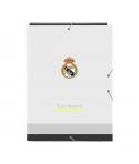 Safta Real Madrid Carpeta 3 Solapas - Tapas Duras Forradas - Cierre con Gomas Elasticas - Formato Folio - 26x33.5x2.5cm - Color 