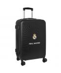 Safta Real Madrid Maleta Trolley Mediana 24" Rigida - Candado - Asa Telescopica de PVC con Goma - 4 Ruedas 360º - 40x63x26cm - C