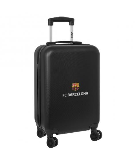 Safta F.C.Barcelona Maleta Trolley de Cabina 20" Rigida - Candado - Asa Telescopica de PVC con Goma - 4 Ruedas 360º - 34.5x55x20