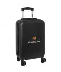 Safta F.C.Barcelona Maleta Trolley de Cabina 20" Rigida - Candado - Asa Telescopica de PVC con Goma - 4 Ruedas 360º - 34.5x55x20