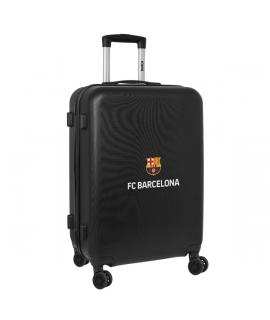 Safta F.C.Barcelona Maleta Trolley Mediana 24" Rigida - Candado - Asa Telescopica de PVC con Goma - 4 Ruedas 360º - 40x63x26cm -