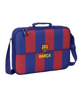Safta F.C.Barcelona Maletin con Cremallera de 6L - Bandolera Ajustable - Asa de Mano Forrada - Fondo Semirigido Extraible - 38x2