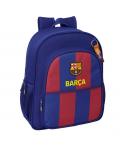 Safta F.C.Barcelona Mochila Infantil de 15L - Adaptable a Carro - 2 Compartimentos - Portabotellas - 32x38x12cm - Color Rojo y A