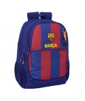 Safta F.C.Barcelona Mochila Escolar de 23L - Adaptable a Carro - 2 Compartimentos - Portabotellas - 32x44x16cm - Color Rojo y Az
