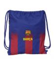 Safta F.C.Barcelona Saco Mochila de Tiras - Bolsillo Lateral con Cremallera - 35x40x1cm - Color Rojo y Azul