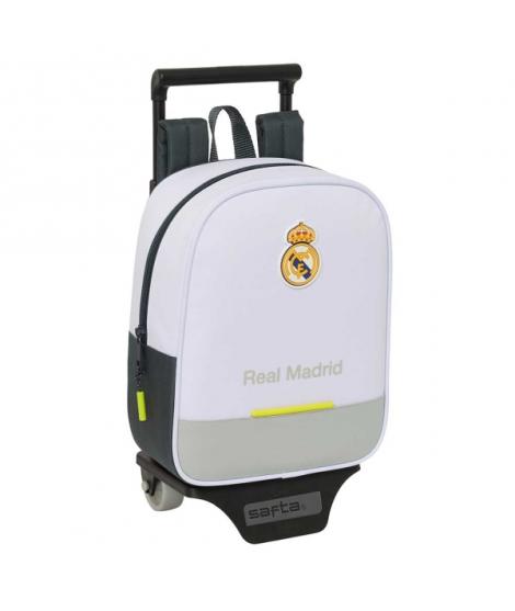 Safta Real Madrid Mochila de 6L con Carro 805 Integrado - Extraible para Lavado - Tarjeta de Identificacion Personal - Carro de 