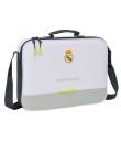 Safta Real Madrid Maletin con Cremallera de 6L - Bandolera Ajustable - Asa de Mano Forrada - Fondo Semirigido Extraible - 38x28x