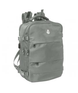 Safta Real Madrid Mochila de Viaje Cabina de 23.1L - Espacio para Portatil hasta 15.6" - USB Integrado - Zapatero con Cremallera