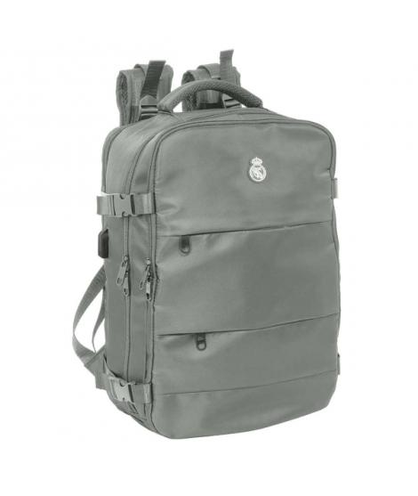 Safta Real Madrid Mochila de Viaje Cabina de 23.1L - Espacio para Portatil hasta 15.6" - USB Integrado - Zapatero con Cremallera