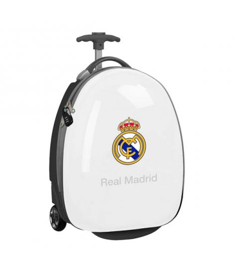 Safta Real Madrid Maleta de 27.7L Trolley Infantil 16" Rigida - Interior Forrado - Asa Telescopica - 2 Ruedas - 28x43x23cm - Col