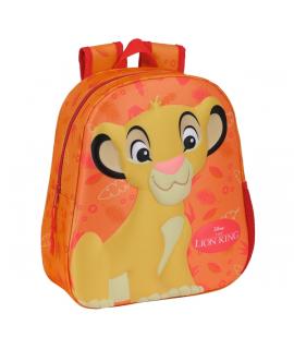 Safta el Rey Leon Mochila 3D de 8.64L - Portabotellas - Tarjeta de Identificacion Personal - Hombreras Acolchadas - 27x33x10cm -